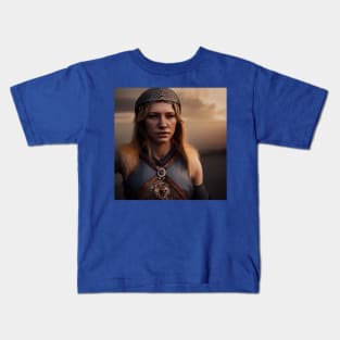 Viking Shield Maiden Kids T-Shirt